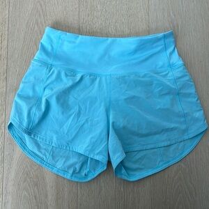 Lululemon light blue high rise shorts size 4
